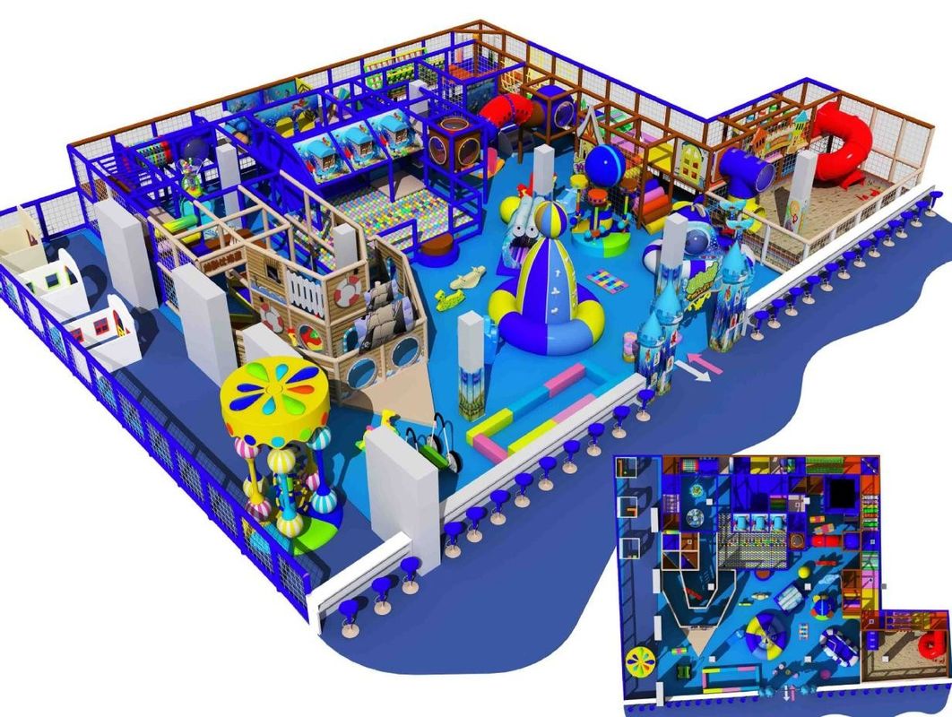 Seaworld Theme Baby Naughty Fort sân chơi trong nhà Soft Play House Công viên phiêu lưu nhỏ