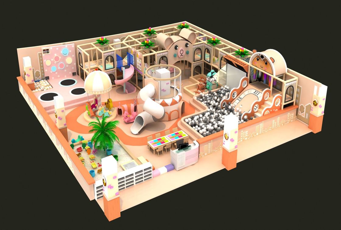 5 X 6m Indoor Naughty Fort Children Playground Polypropylene an toàn cho người lớn Công viên giải trí trong nhà