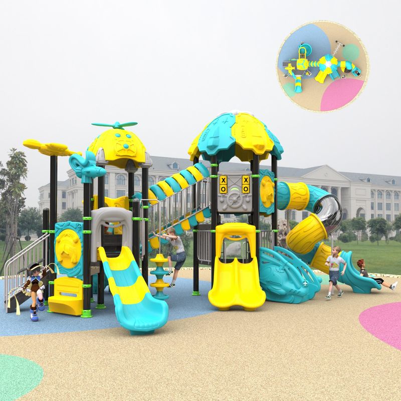Màu sắc tùy chỉnh Thiết bị chơi ngoài trời thương mại Trẻ em Giải pháp sân chơi thương mại