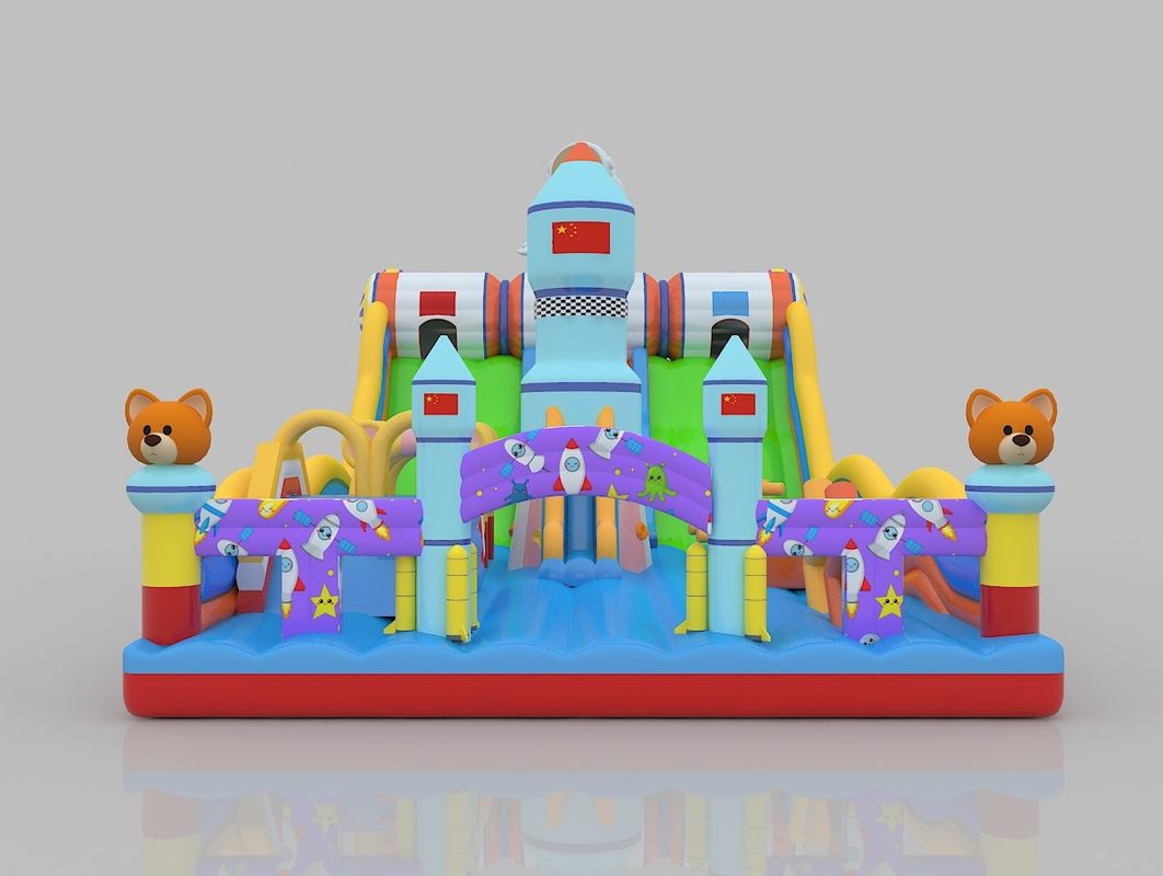 Pvc thương mại Lâu đài nhảy với slide 6m 7m Charming Bounce House với slide cho người lớn