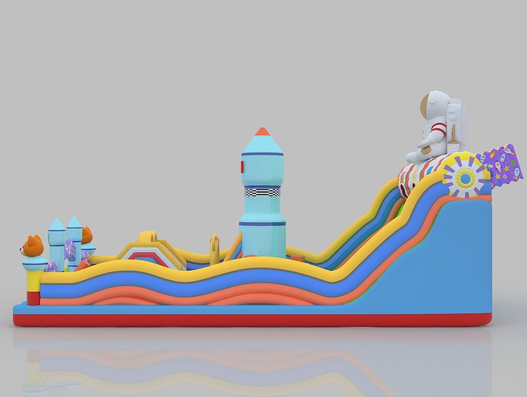 Pvc thương mại Lâu đài nhảy với slide 6m 7m Charming Bounce House với slide cho người lớn