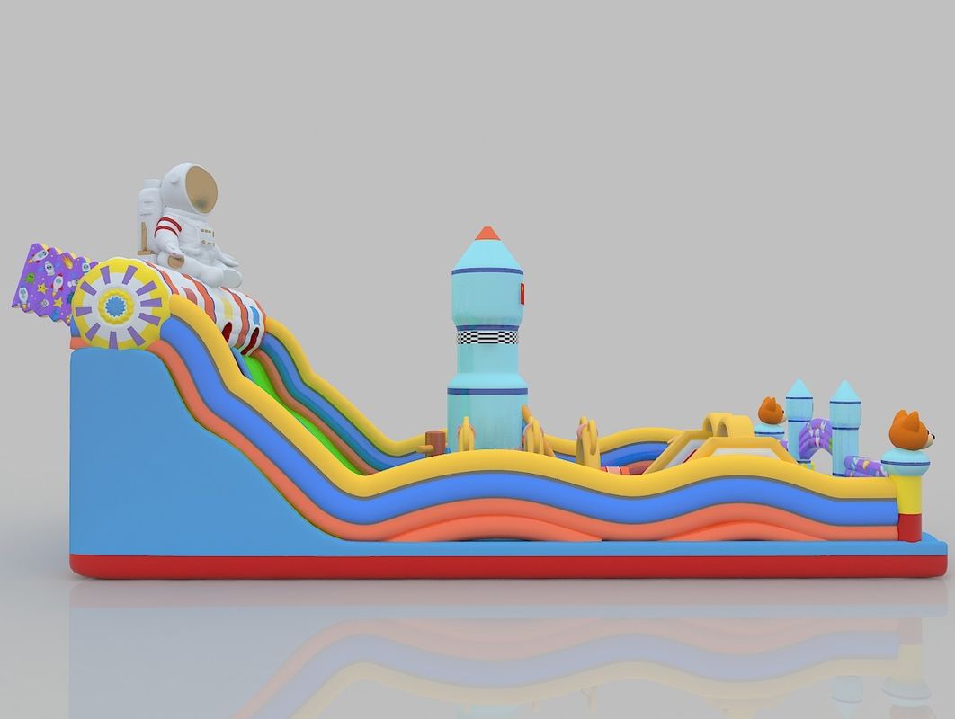 Pvc thương mại Lâu đài nhảy với slide 6m 7m Charming Bounce House với slide cho người lớn